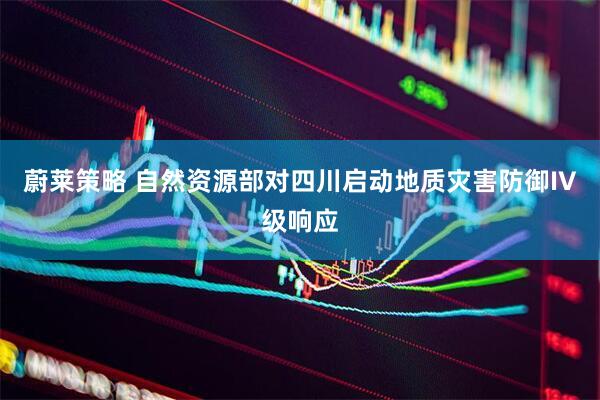 蔚莱策略 自然资源部对四川启动地质灾害防御IV级响应